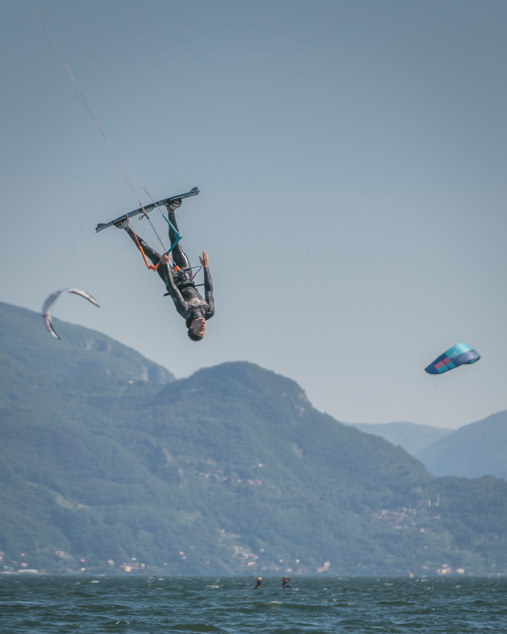 Kitesurfer sul Lago di Como